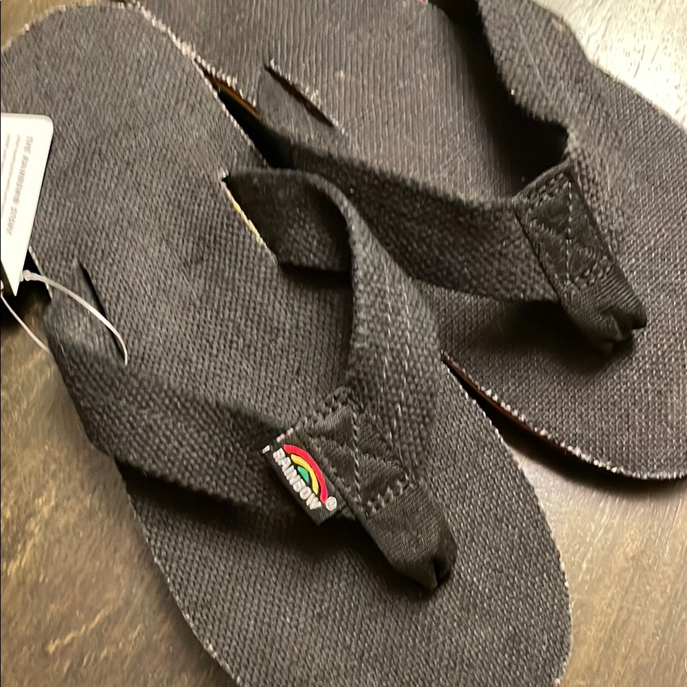 Rainbow Rasta hemp flip flops
